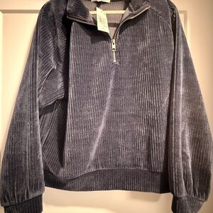 Madden Girl Navy Fleece Blazer